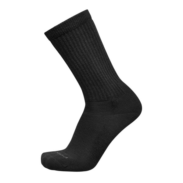 Point6 Classic Light Cushion Crew Socks, Black, Medium, PR 11-2631-204-06